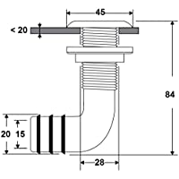 Nuova Rade Pasacascos Acodado 90 grados 84mm
